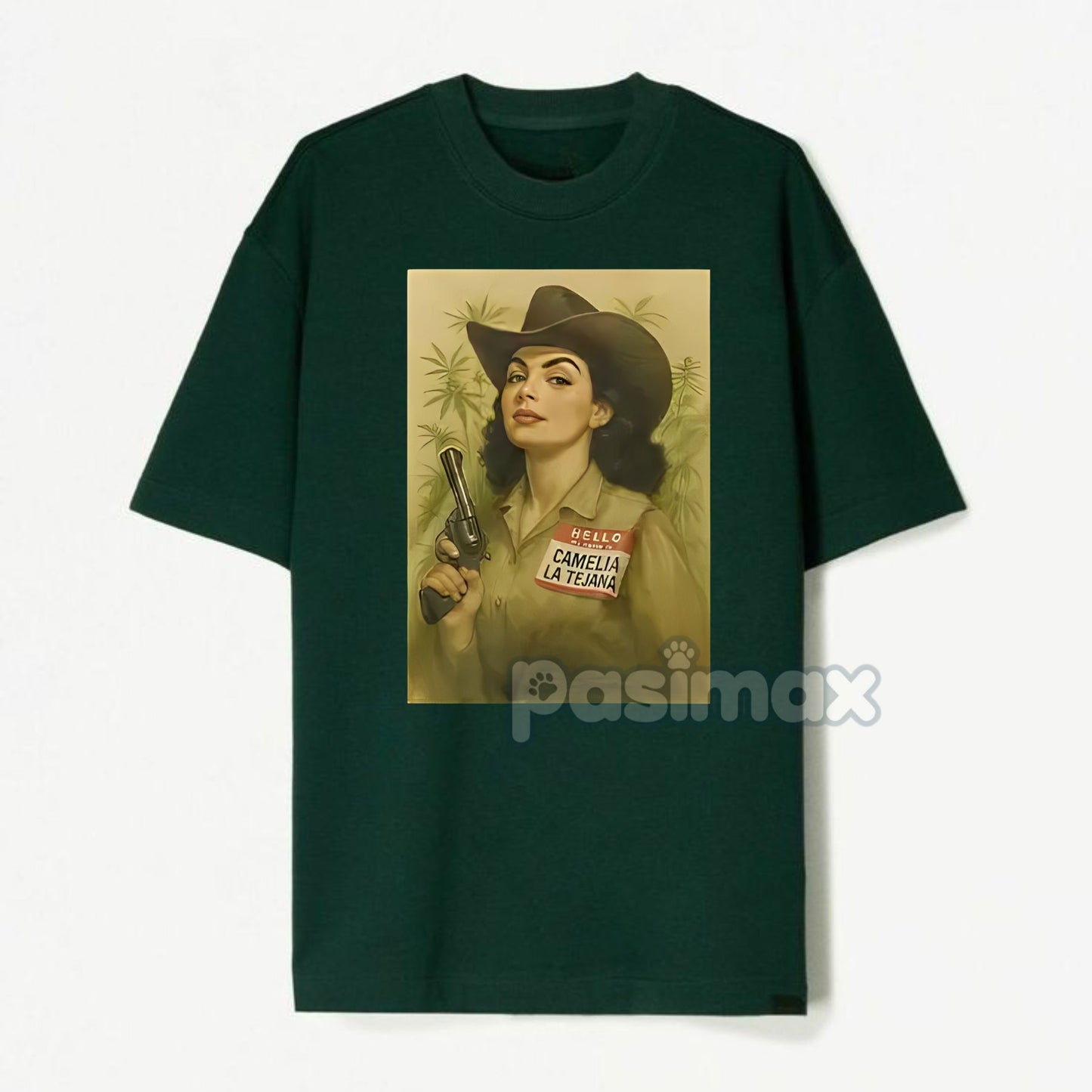 Camelia la Tejana T-Shirt - Iconic Folk Legend Apparel, Contrabando y Traición Merch-Pasimax