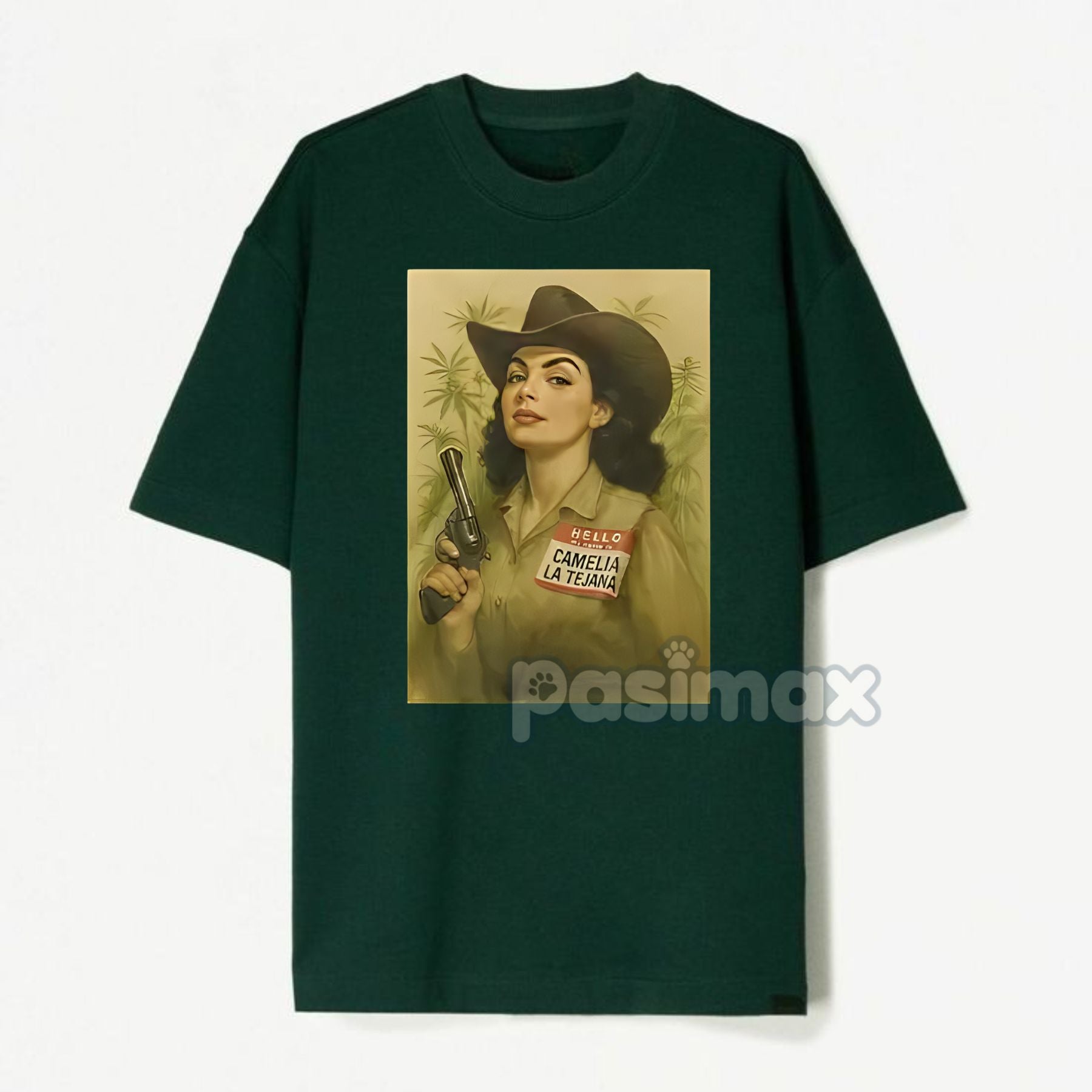 Camelia la Tejana T-Shirt - Iconic Folk Legend Apparel, Contrabando y Traición Merch-Pasimax