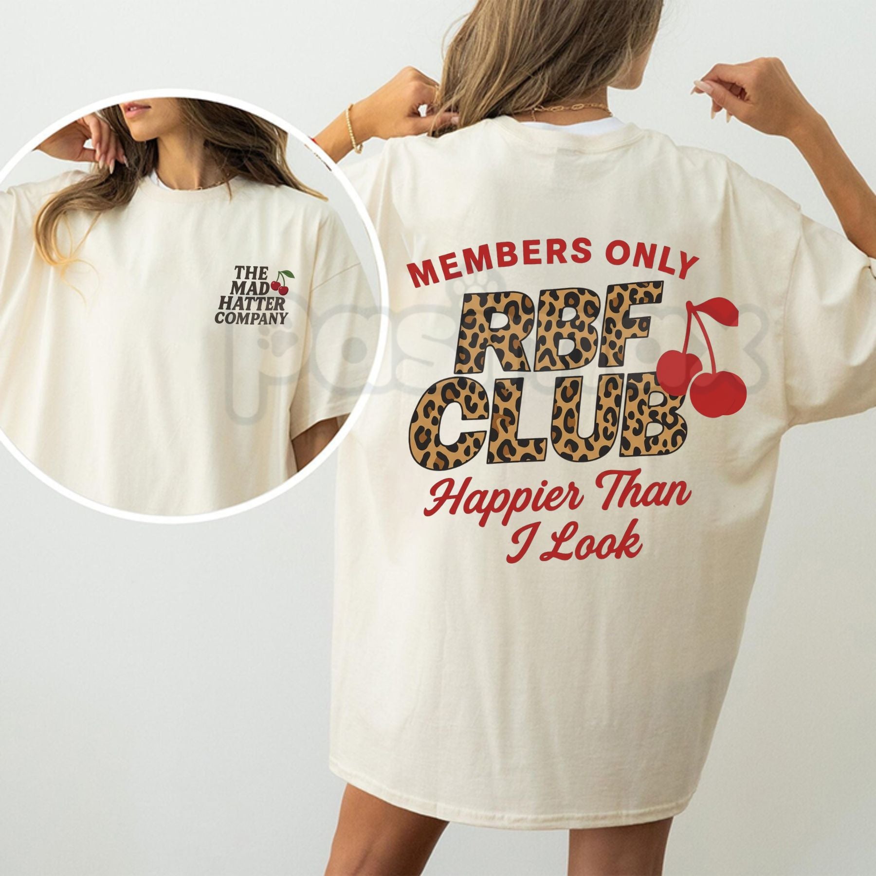 RBF Club Leopard Cherry Comfort Colors T-Shirt – Pasimax