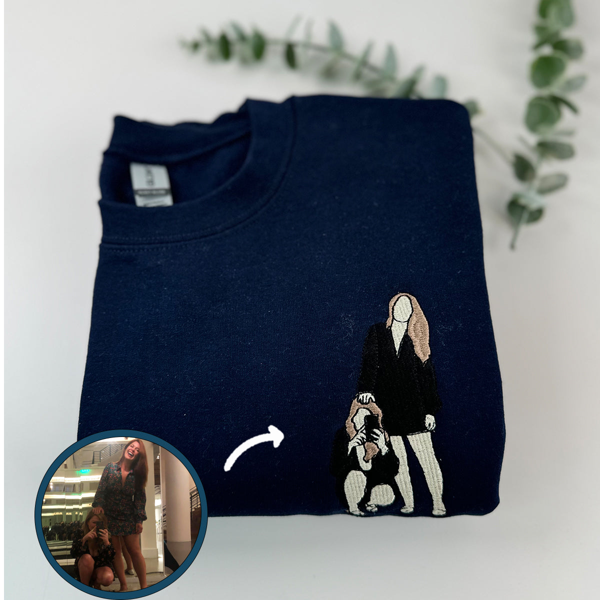 Custom Embroidered Childhood Friend Sweatshirt Hoodie with Name on Sleeve - Perfect Gift for Besties