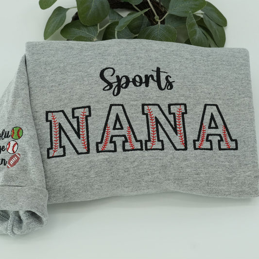 Custom Embroidered Nana Sport Sweatshirt & Hoodie