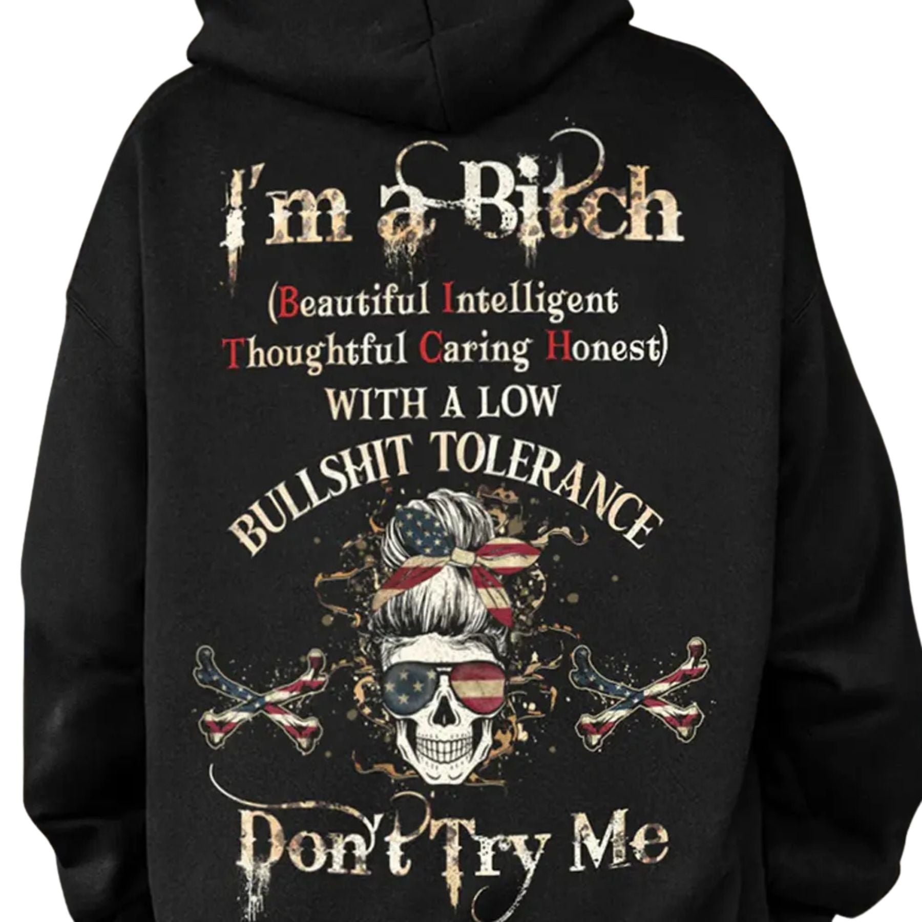 Custom Year Gen X Skull Hoodie – "Don't Try Me" FAFO Pullover, Raised on Hose Water & Neglect, Unisex Gift-Pasimax