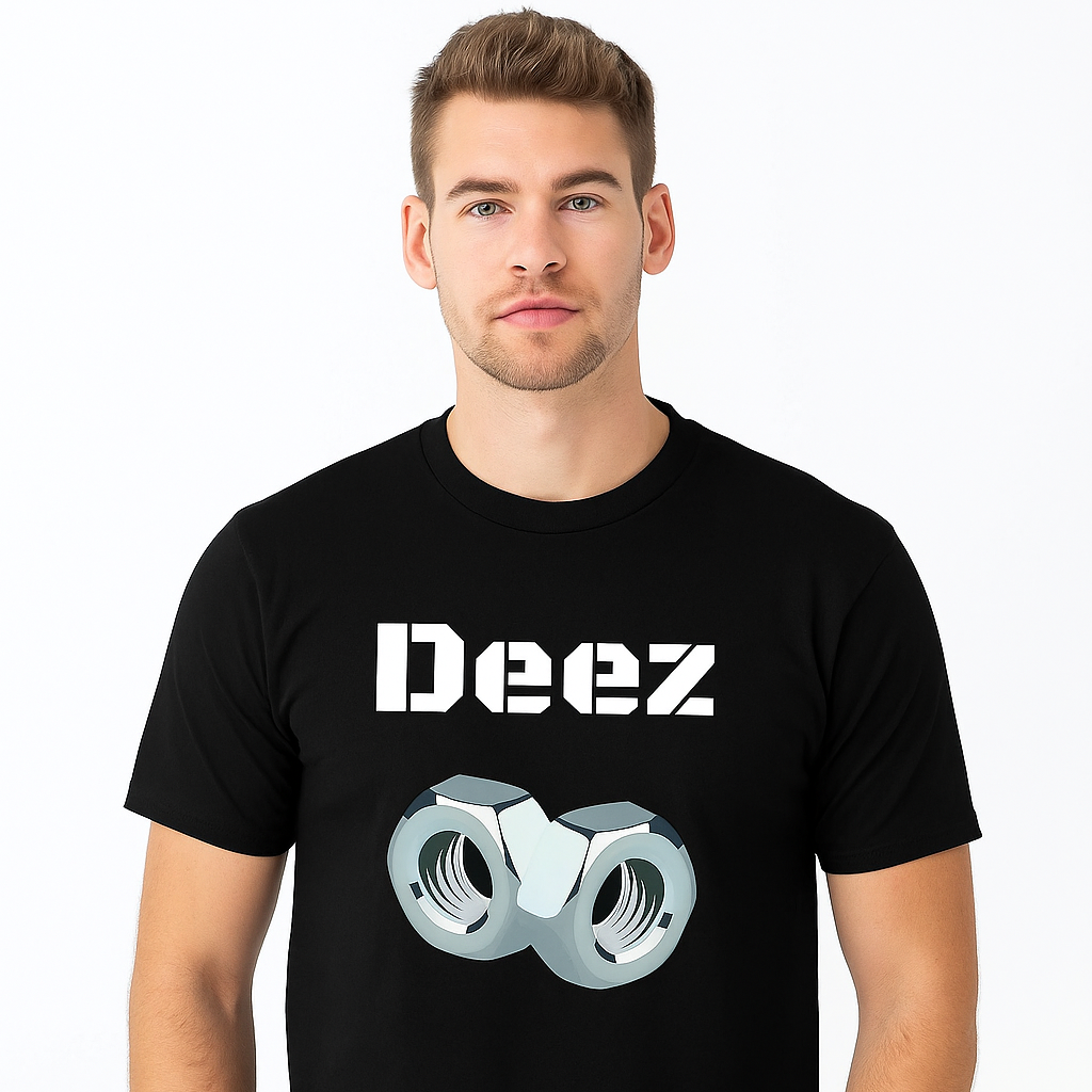 "Deez Nuts" Graphic T-Shirt - Classic Meme Slogan Tee, Funny Nostalgia Apparel, Unisex Internet Culture Shirt-Pasimax