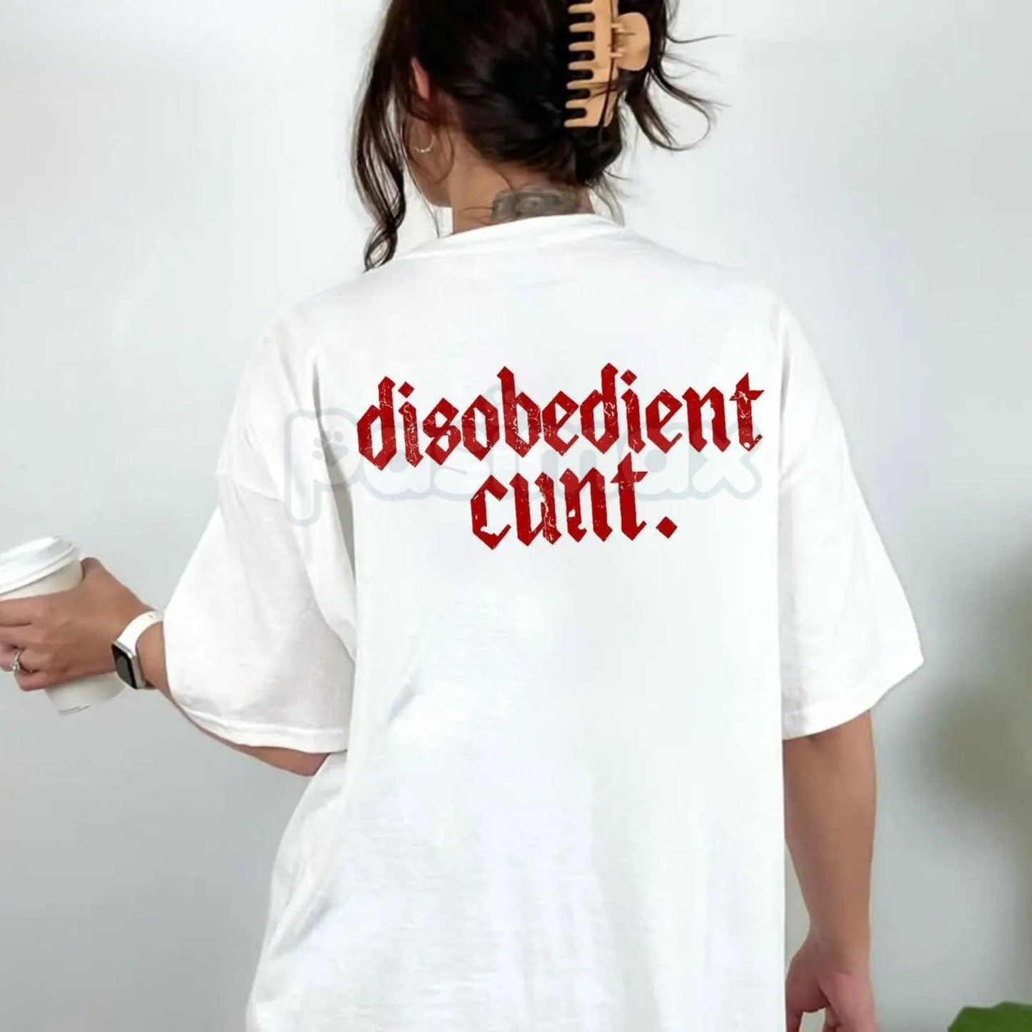 "Disobedient" Graphic T-Shirt - Rebel Streetwear Tee, Unisex Statement Shirt, Anti-Establishment Apparel-Pasimax