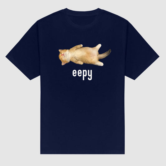 "Eepy Cat" Silly Sleepy Cat Meme T-Shirt - Cute Cat Lover Apparel, Funny Meme Tee-Pasimax