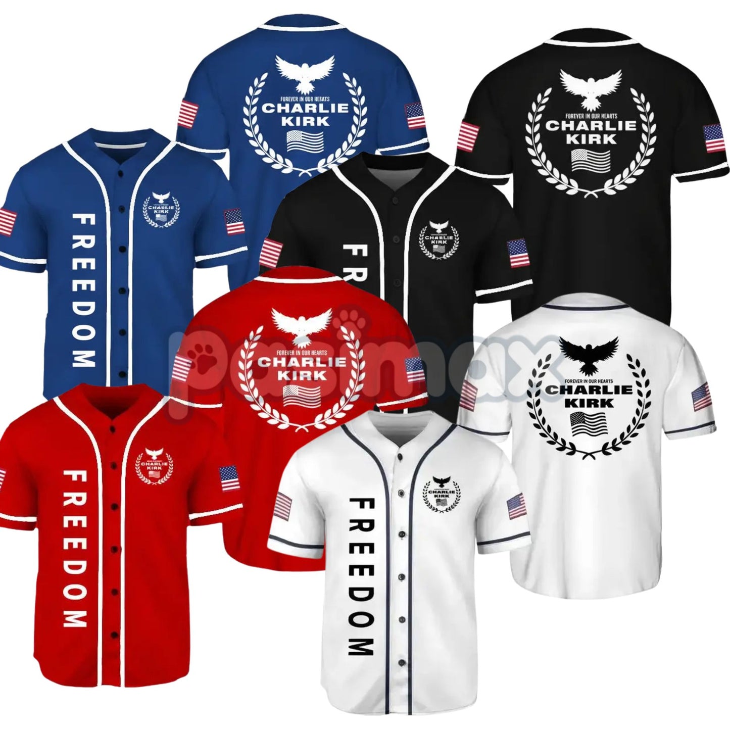 Freedom Black & White Baseball Jersey – Unisex 90s Vintage Casual Sportswear for Couples, Outdoor & Street Style-Pasimax