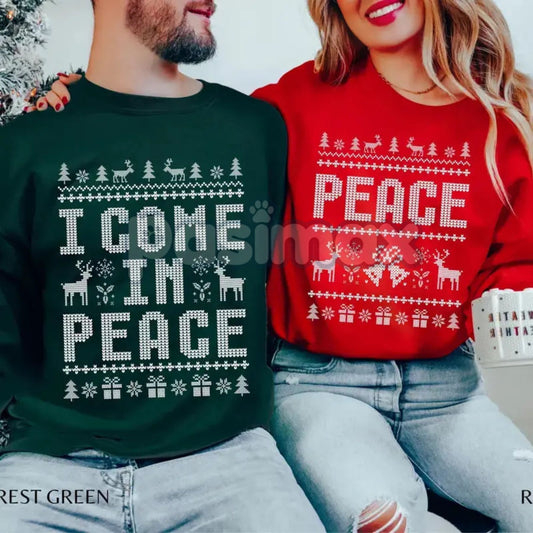 Funny Ugly Christmas Sweatshirts for Couples – Matching Holiday Humor Crewnecks-Pasimax