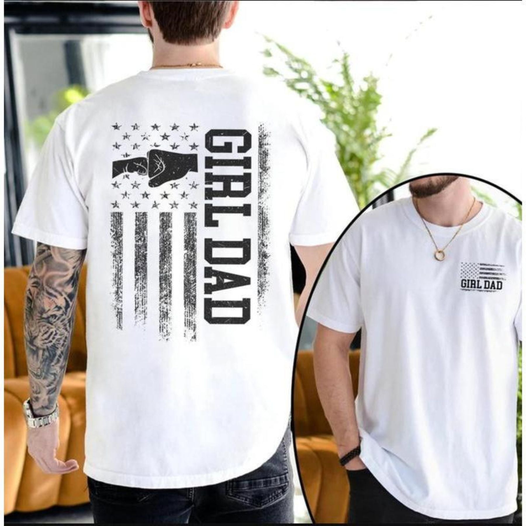 Girl Dad T-Shirt - Proud Dad of Girl Shirt, Father's Day Gift from Daughter-Pasimax