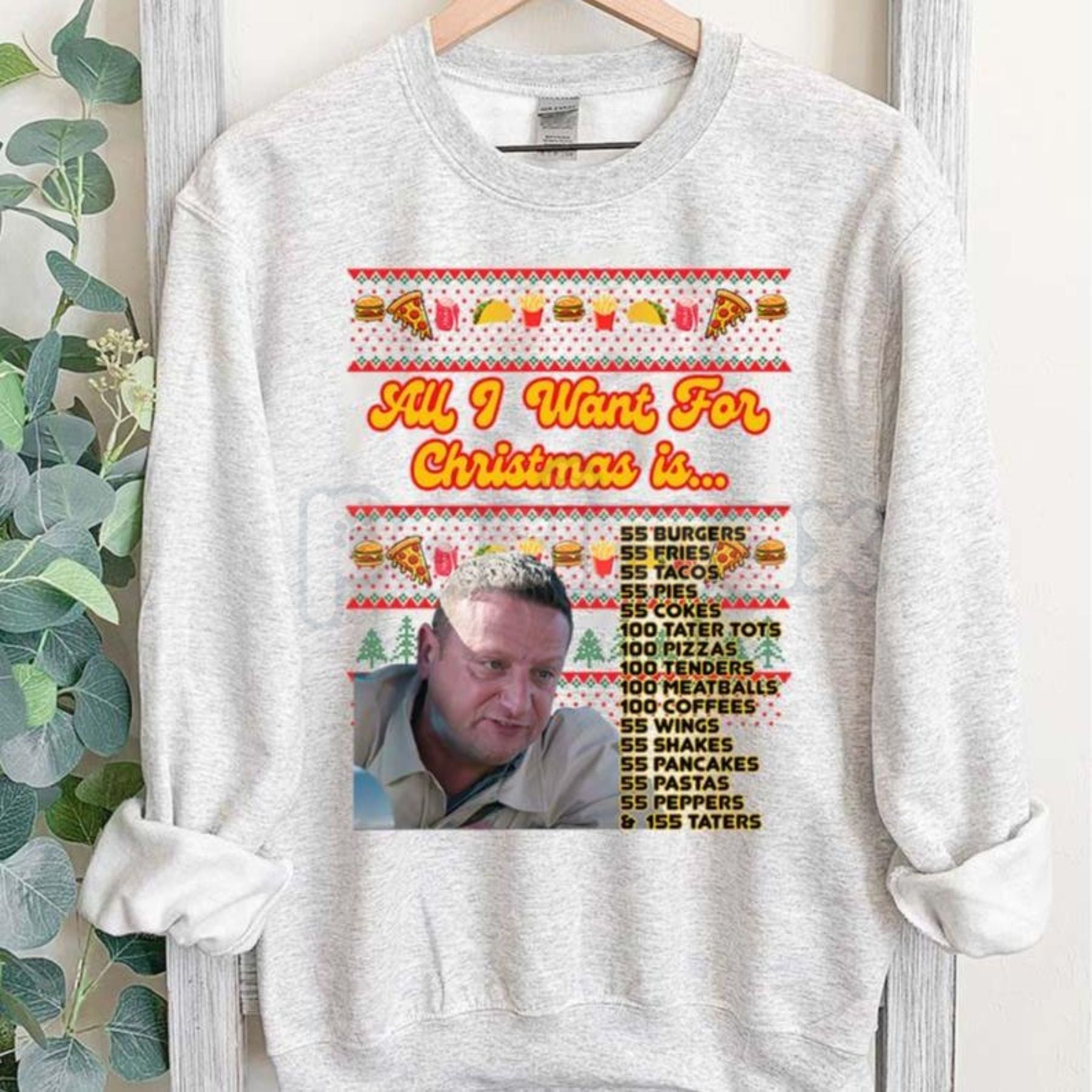 55 Burgers 55 Fries ITYSL Christmas Sweater – Pasimax