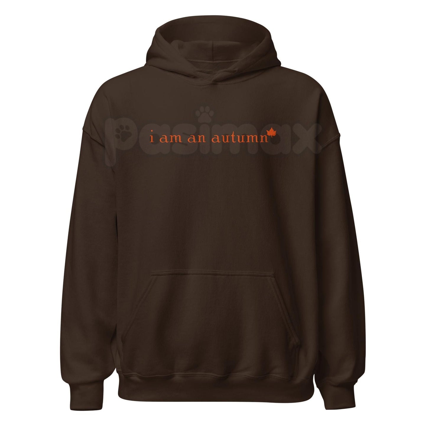 "I Am An Autumn" Embroidered Unisex Hoodie – Cozy Fall Vibes Apparel, Heavy Blend Comfort Sweater-Paisimax