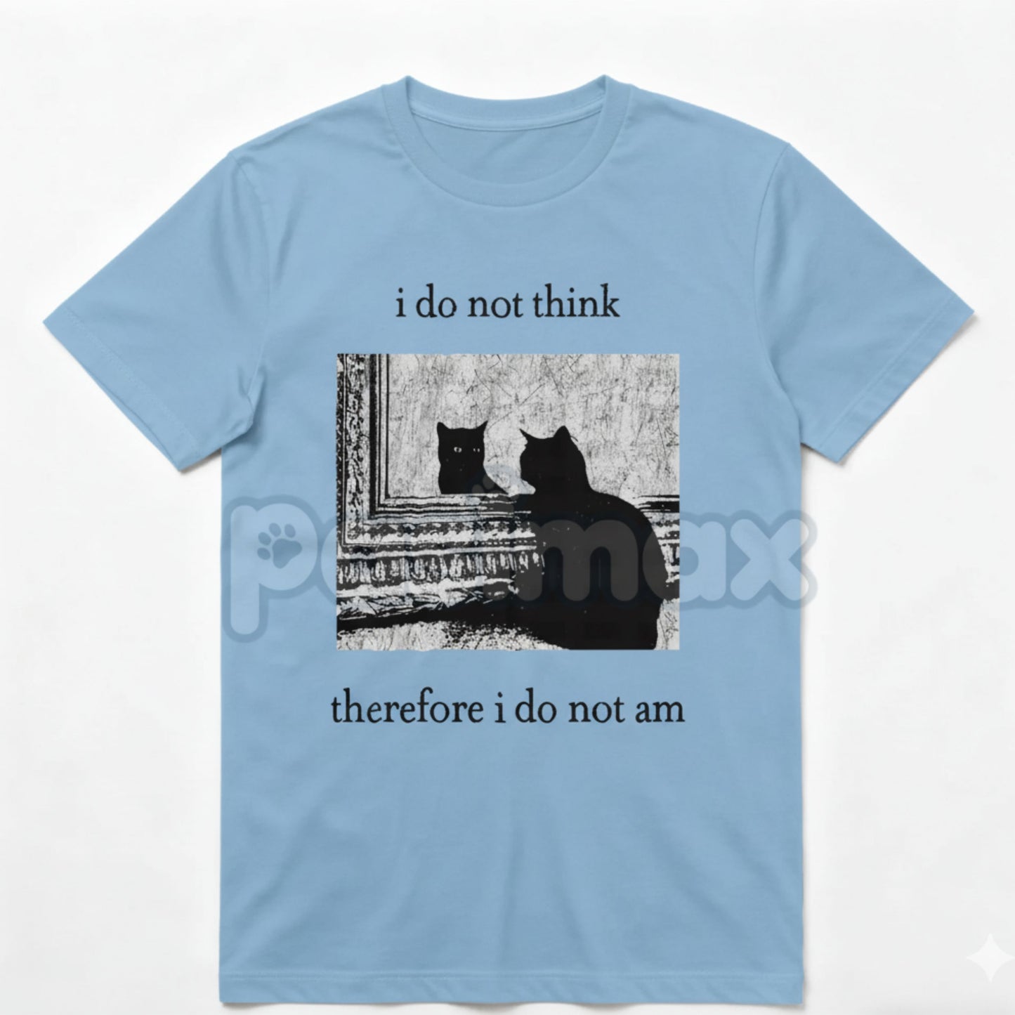 "I Do Not Think Cat Tee" Goth Clothing - Funny Graphic 90s Vintage T-Shirt, Men's Trendy Alt Style, Unisex Meme Apparel-Pasimax