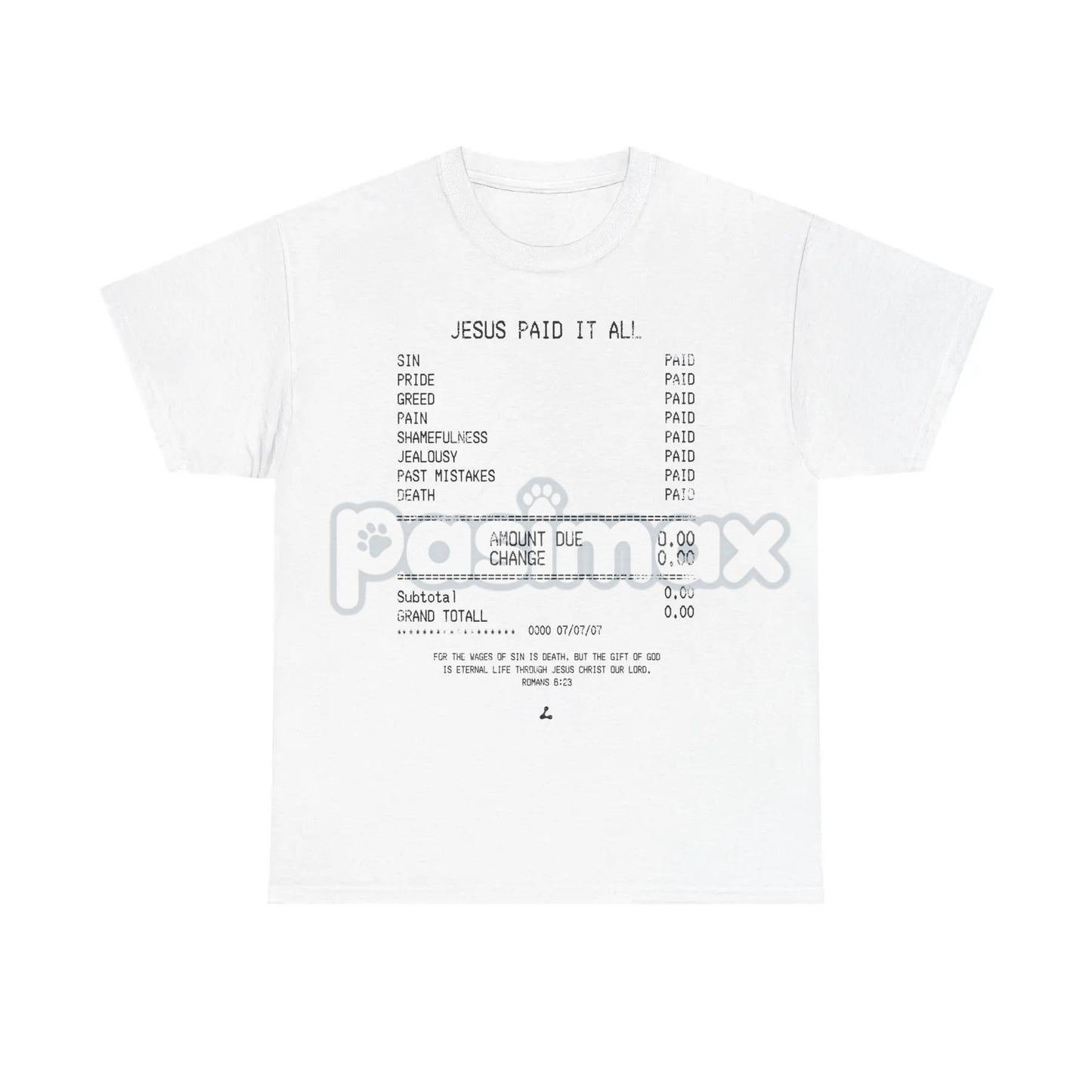 "Jesus Paid It All" Classic Christian Tee - Faith Statement Shirt, Religious Graphic T-Shirt-Pasimax