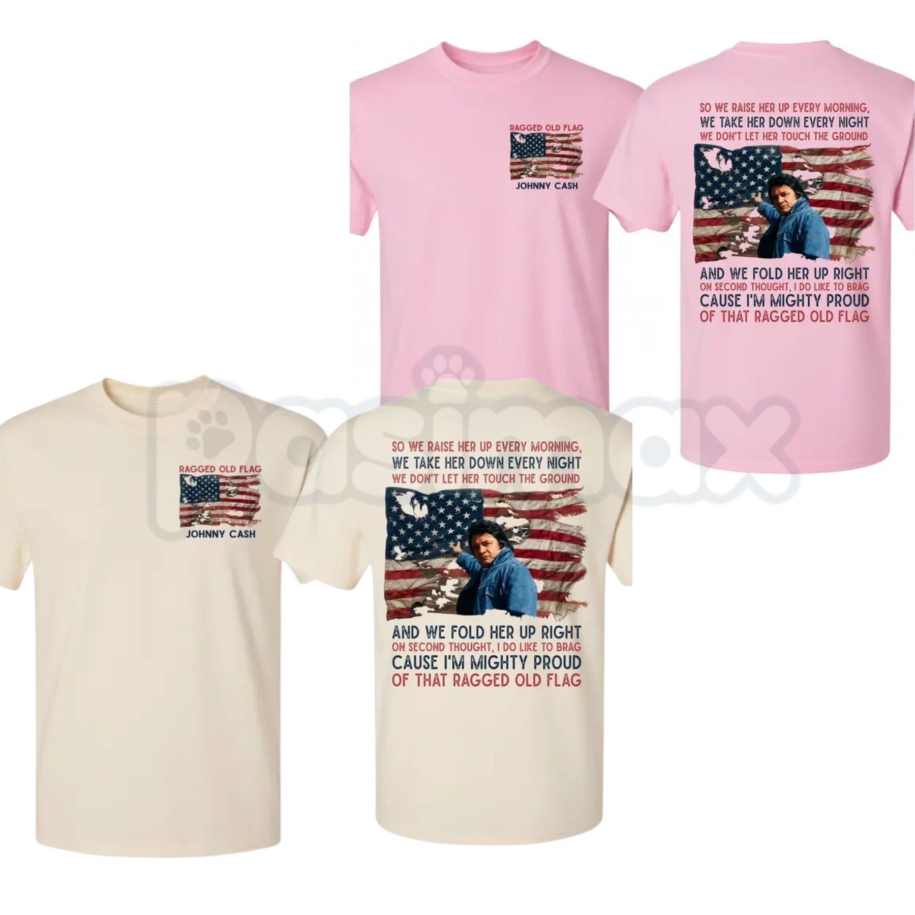Johnny Cash Ragged Old Flag Shirt | 4th of July Legend Tee – Pasimax