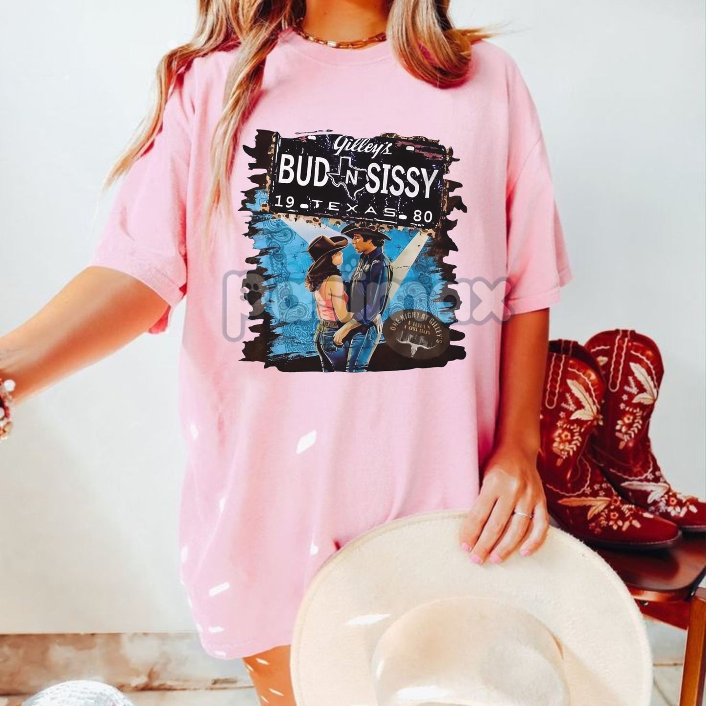 Legendary Gilley's Texas T-Shirt - Bud & Sissy Honky-Tonk Apparel, Authentic Western Cinema Tee-Pasimax