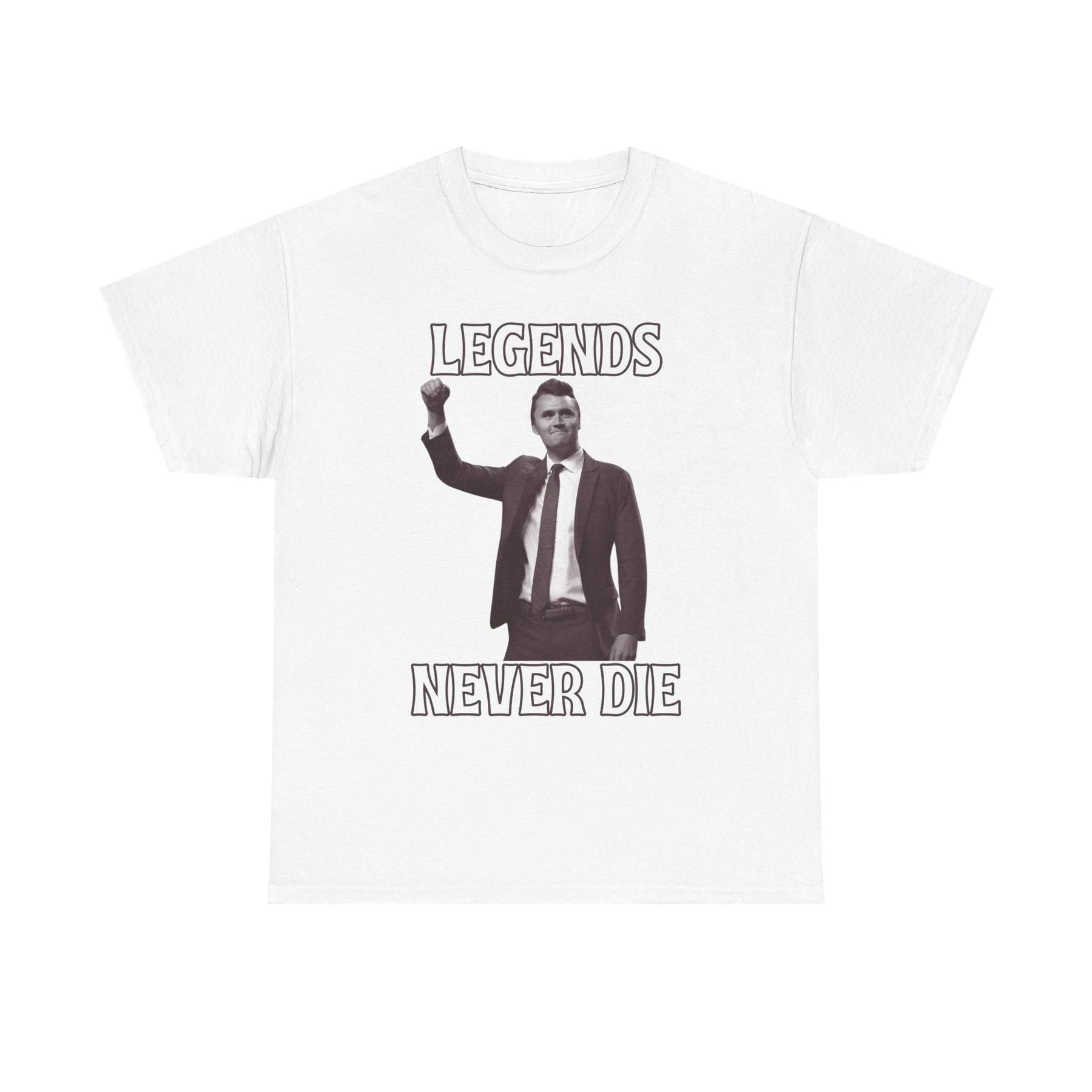 "Legends Charlie Kirk" T-Shirt - Unisex Heavy Cotton Tee, Political Figure Apparel-Pasimax