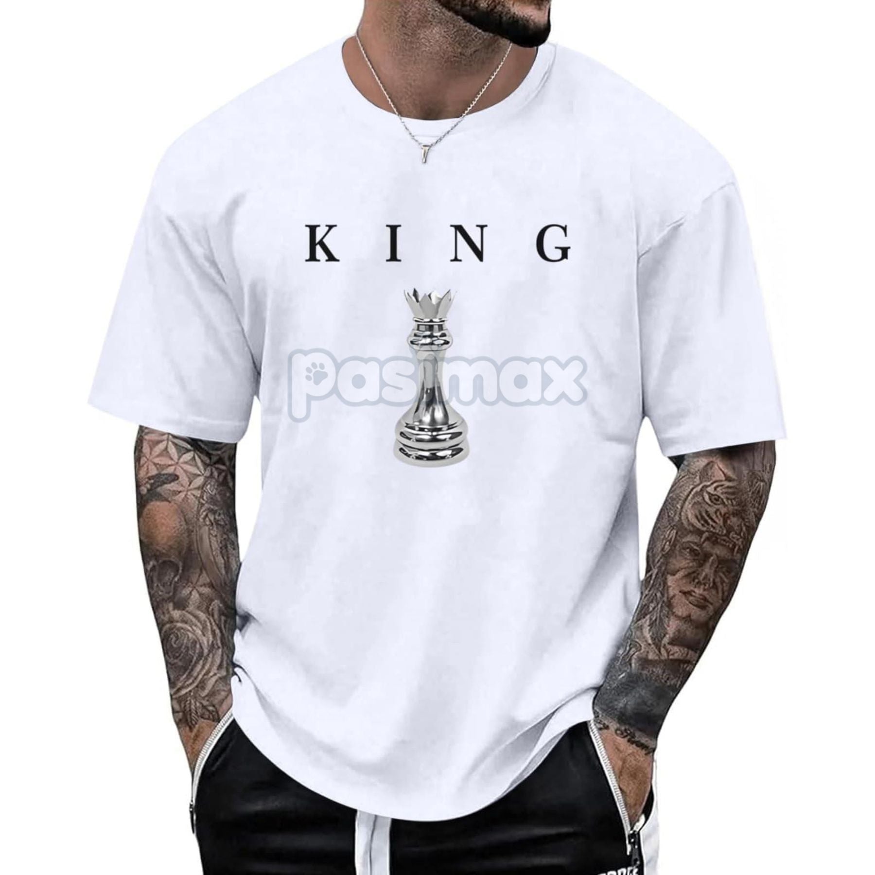 Men's Chess Shirt Graphic Tee - Designer Printed Urban Streetwear T-Shirt-Pasimax