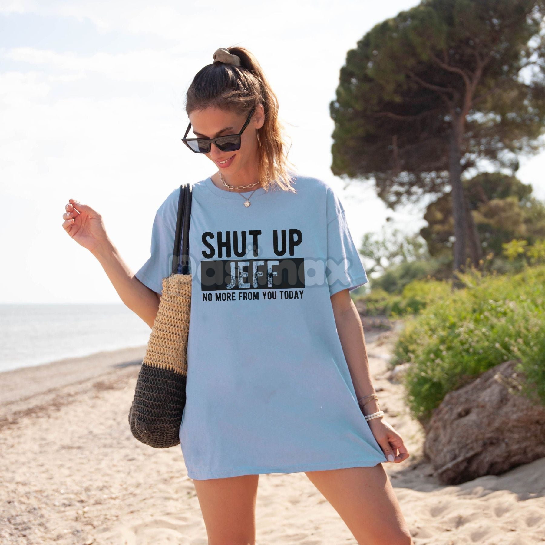 Men's "Silence Jeff" T-Shirt - Funny Workplace Slogan Tee, Jeff Office Humor Gift, Direct Sarcasm Graphic-Pasimax