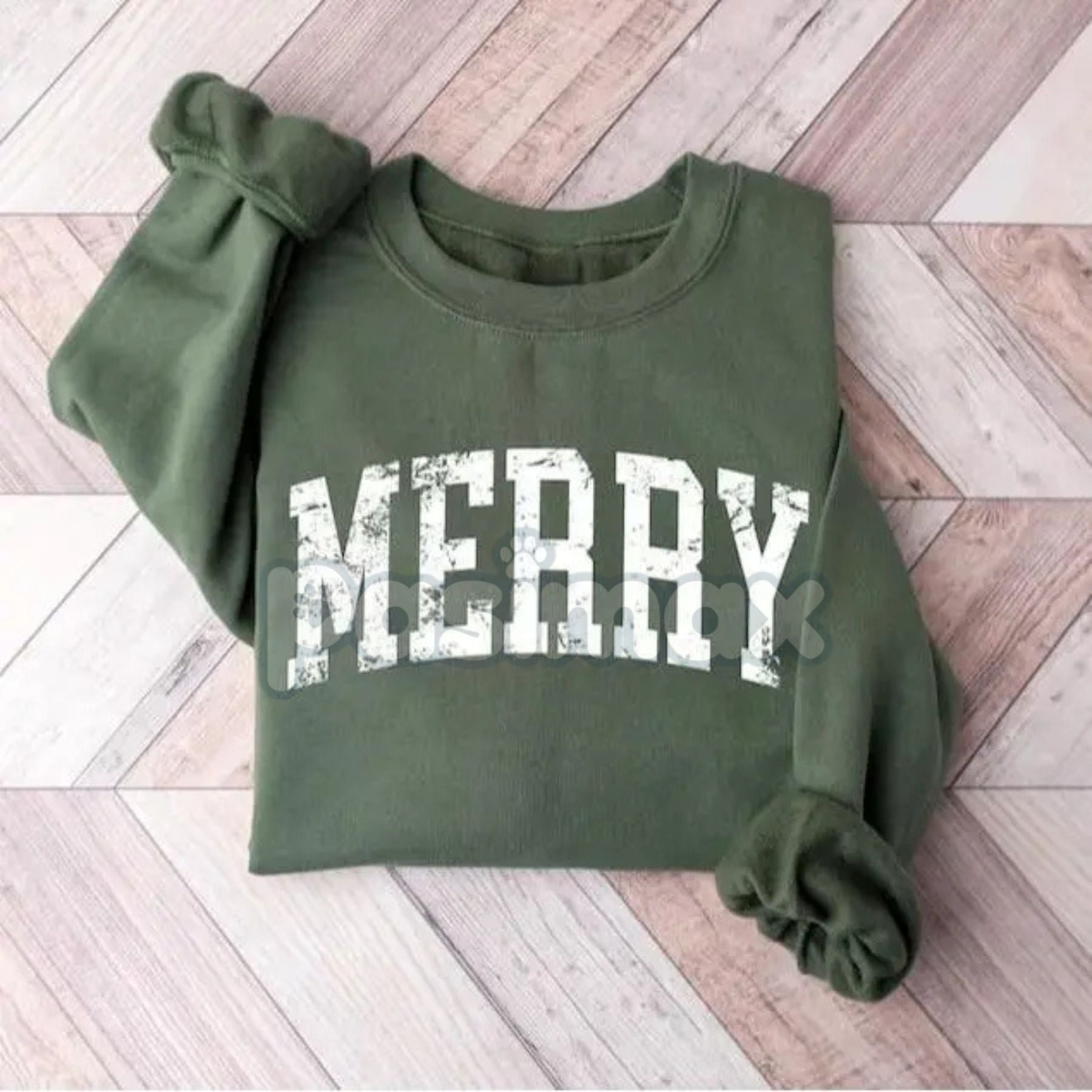 Merry Sweatshirt – Simple Holiday Crewneck Sweater-Pasimax
