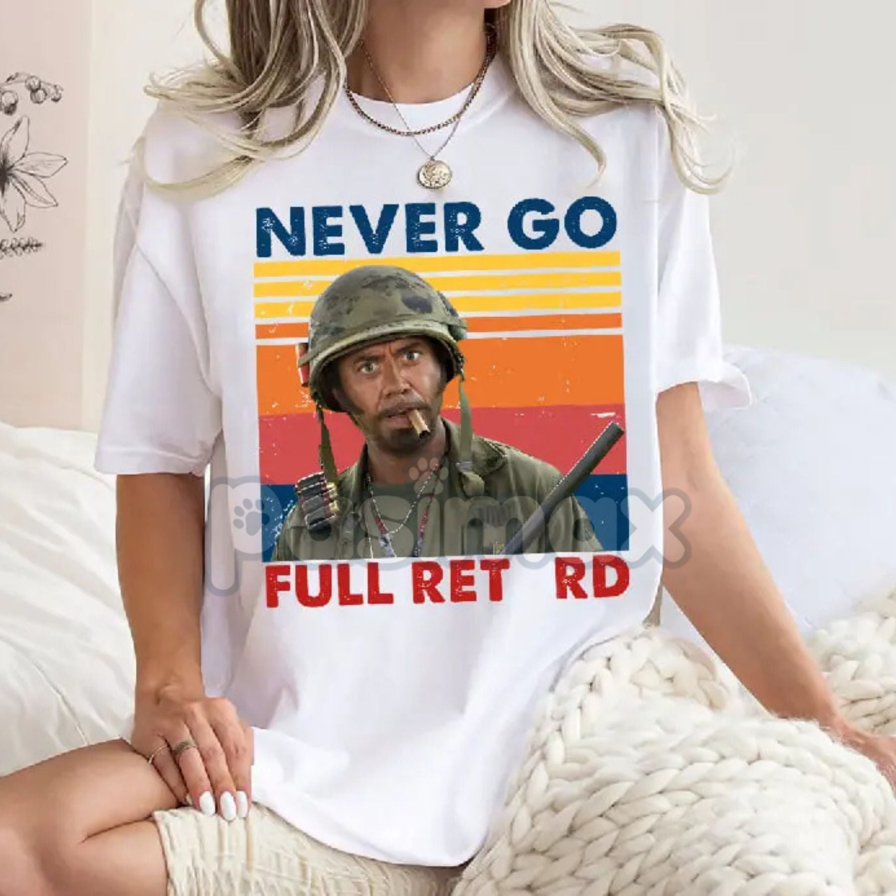 Never Go Full Vintage Meme Tee – Pasimax - Main Image