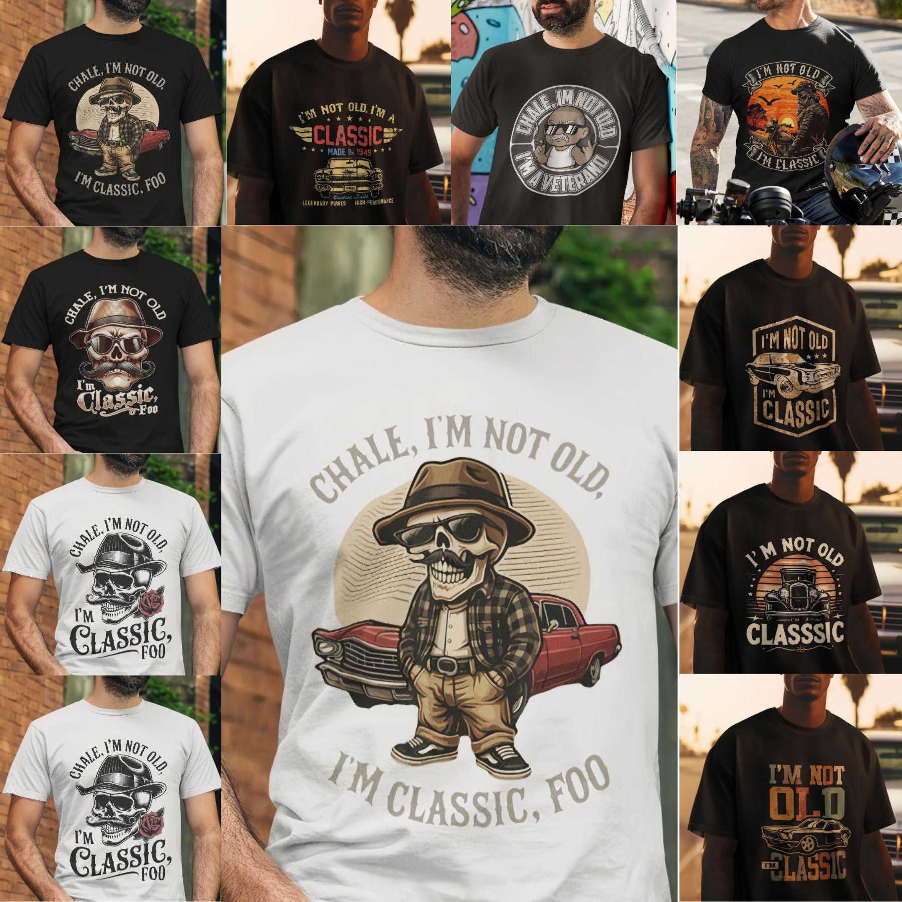 New 2025 Men's Printed T-Shirt - Black 100% Cotton Premium Tee, Durable Short-Sleeve Top-Pasimax