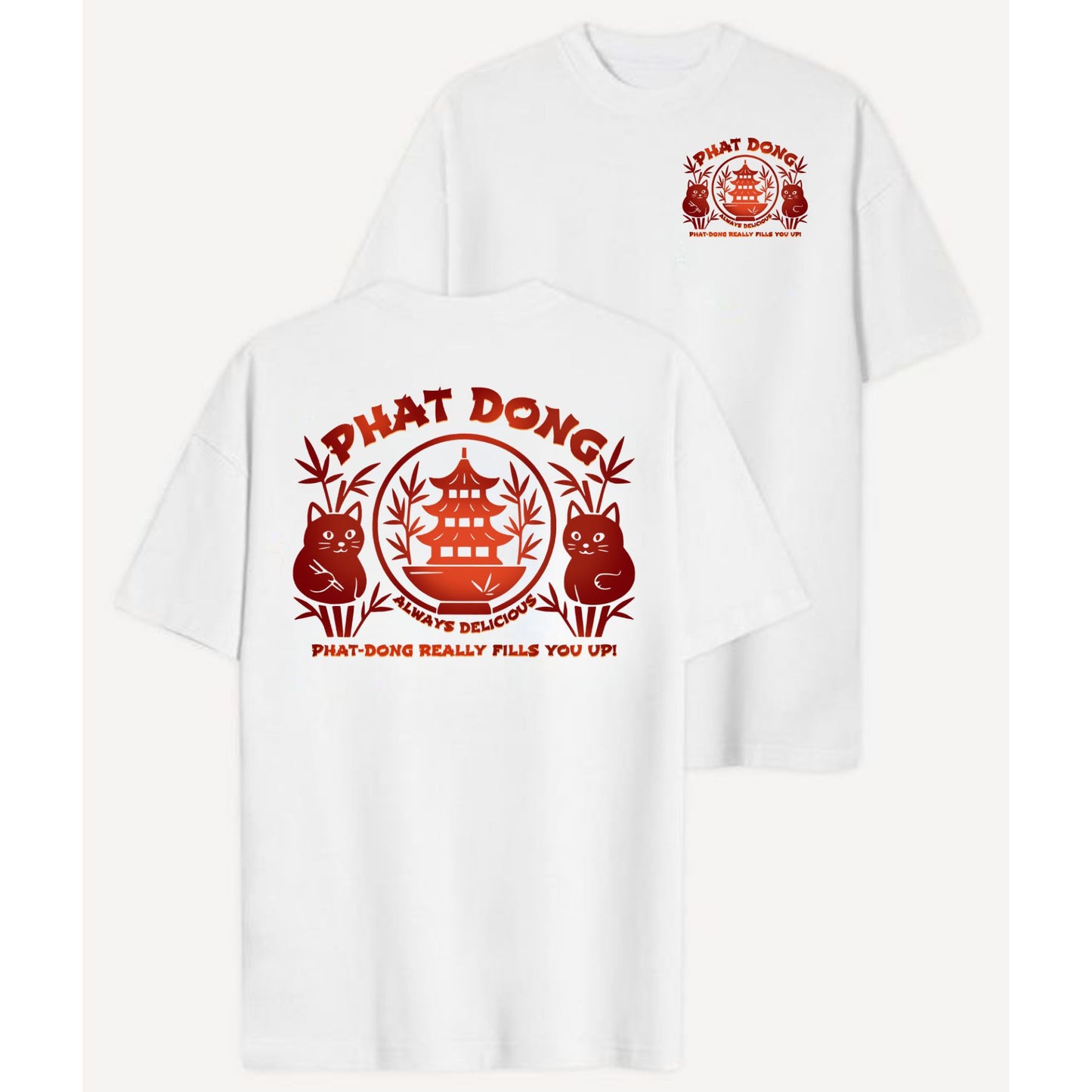 "Phat-Dong: Always Delicious" T-Shirt - Men's Funny Graphic Tee, Bold Statement Apparel-Pasimax