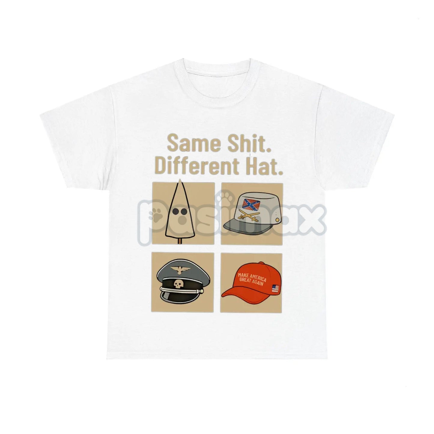 "Same Thing Different Hat" Political Shirt - Dark Humor Statement Tee, Funny Graphic Shirt-Pasimax