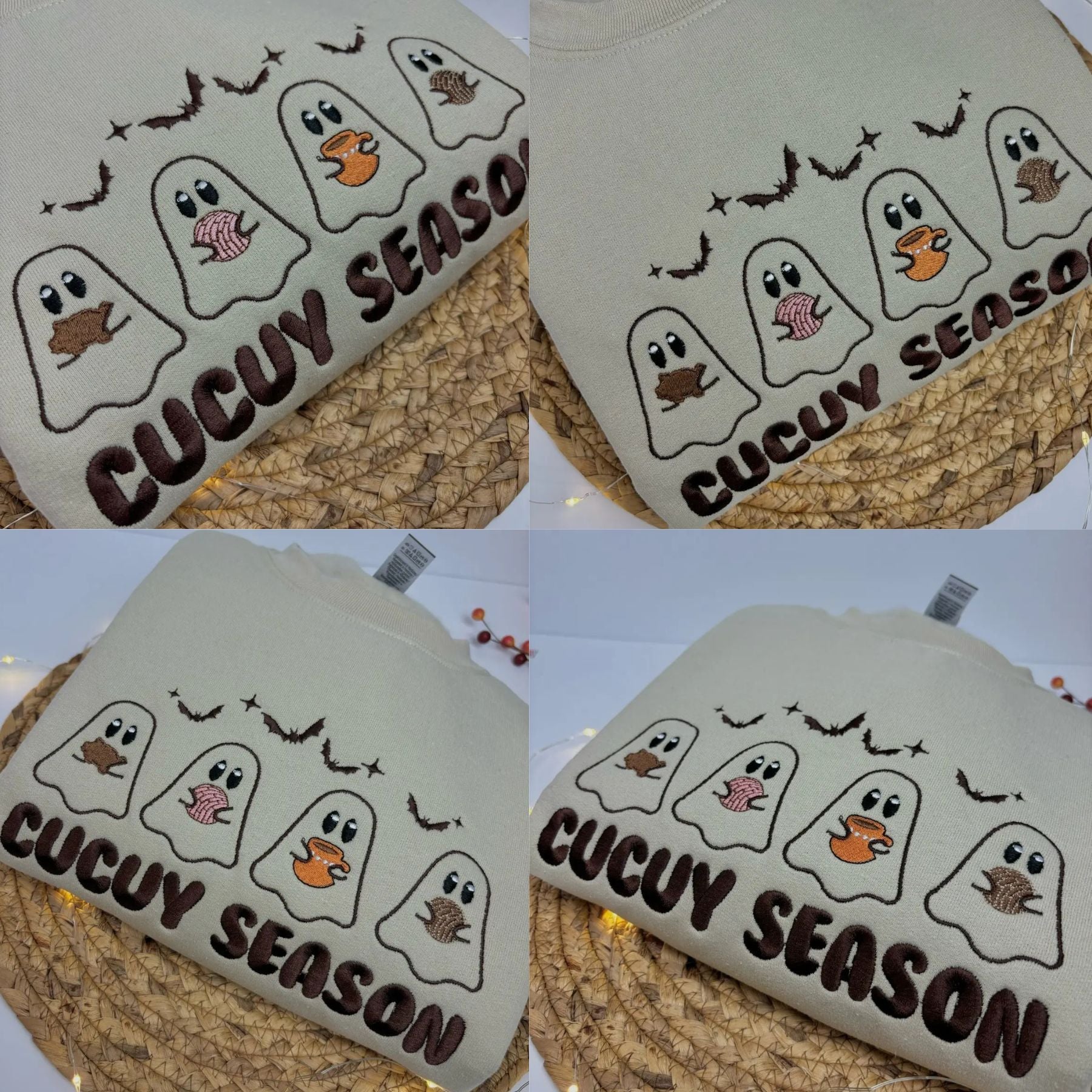 Sand Cucuy Season Embroidered Sweatshirt – Unisex Spooky Season Crewneck-Pasimax