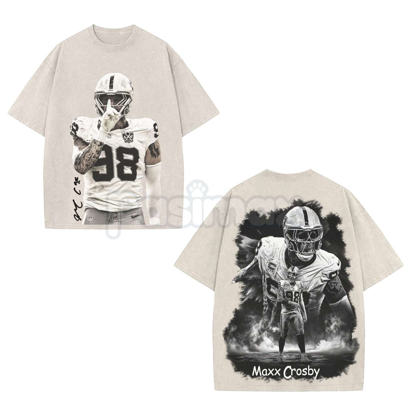 The Condor Maxx Crosby T-shirt – Premium 100% Cotton Acid Wash, Football American Fans Tee-Pasimax