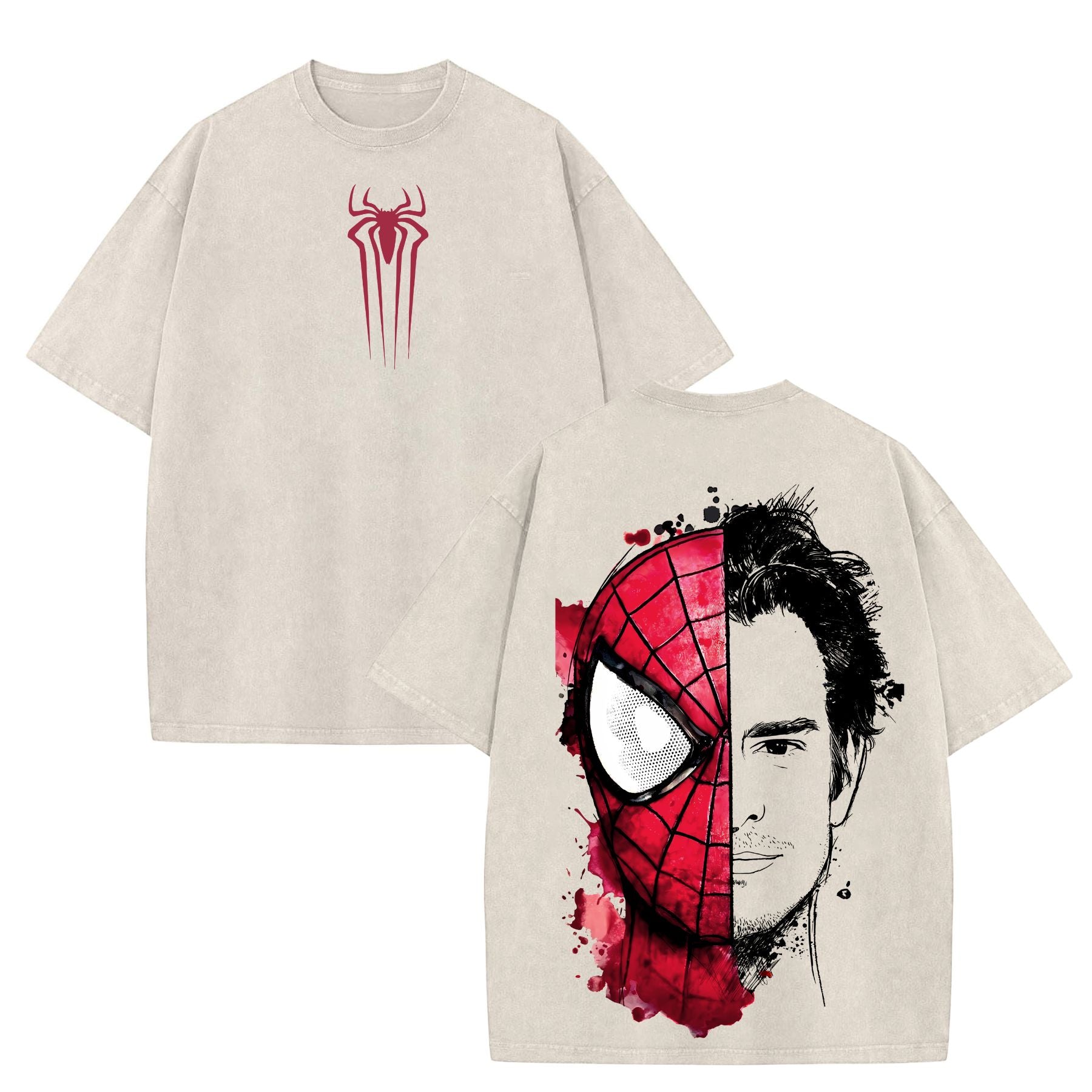 The Dark Style Trio Spidey No Way Home T-Shirt – Casual Crewneck Soft Graphic Tee for Men-Pasimax