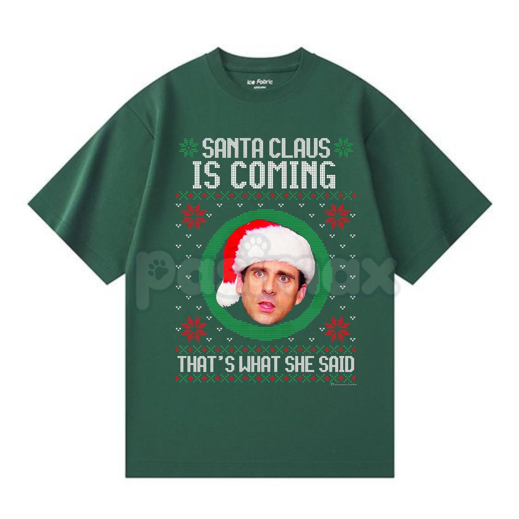 The Office Christmas Vintage T-Shirt - Michael Scott Santa Claus Meme Tee, Funny Holiday TV Show Gift, Unisex Dunder Mifflin Apparel-Pasimax