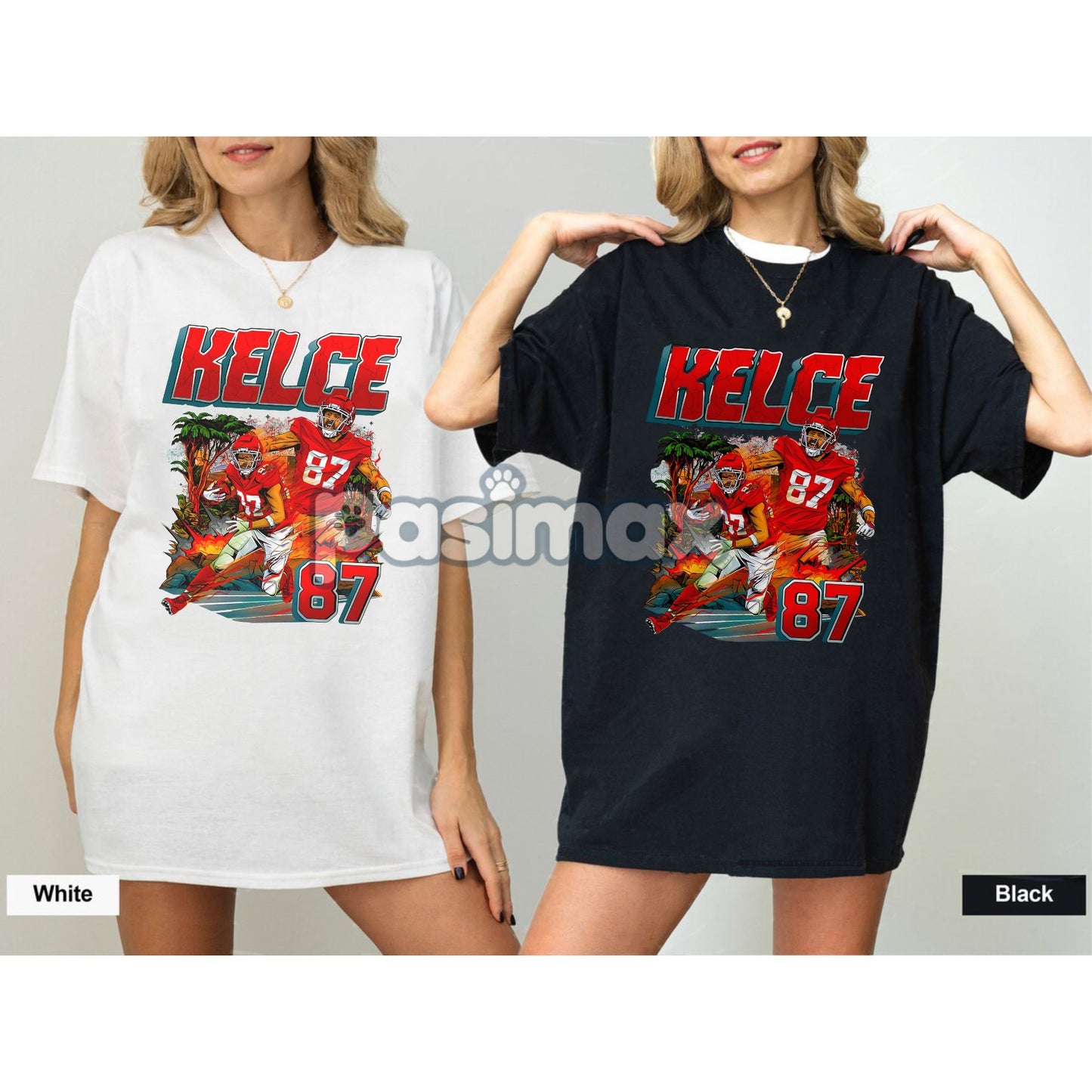 Travis Kelce Kansas City Chiefs Graphic T-Shirt - NFL Football Fan Apparel, Team Tee-Pasimax