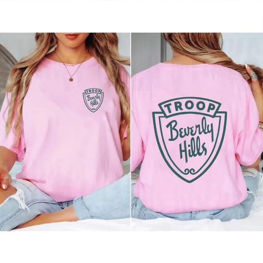 "Troop Beverly Hills" Movie Double Sided T-Shirt - Summer Vacation Gift, Womenswear Tee-Pasimax