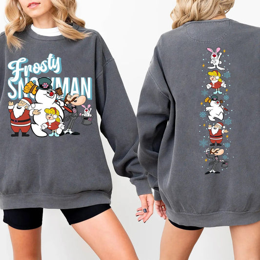 Vintage Frosty The Snowman Sweatshirt – Retro Christmas Holiday Crewneck-Pasimax