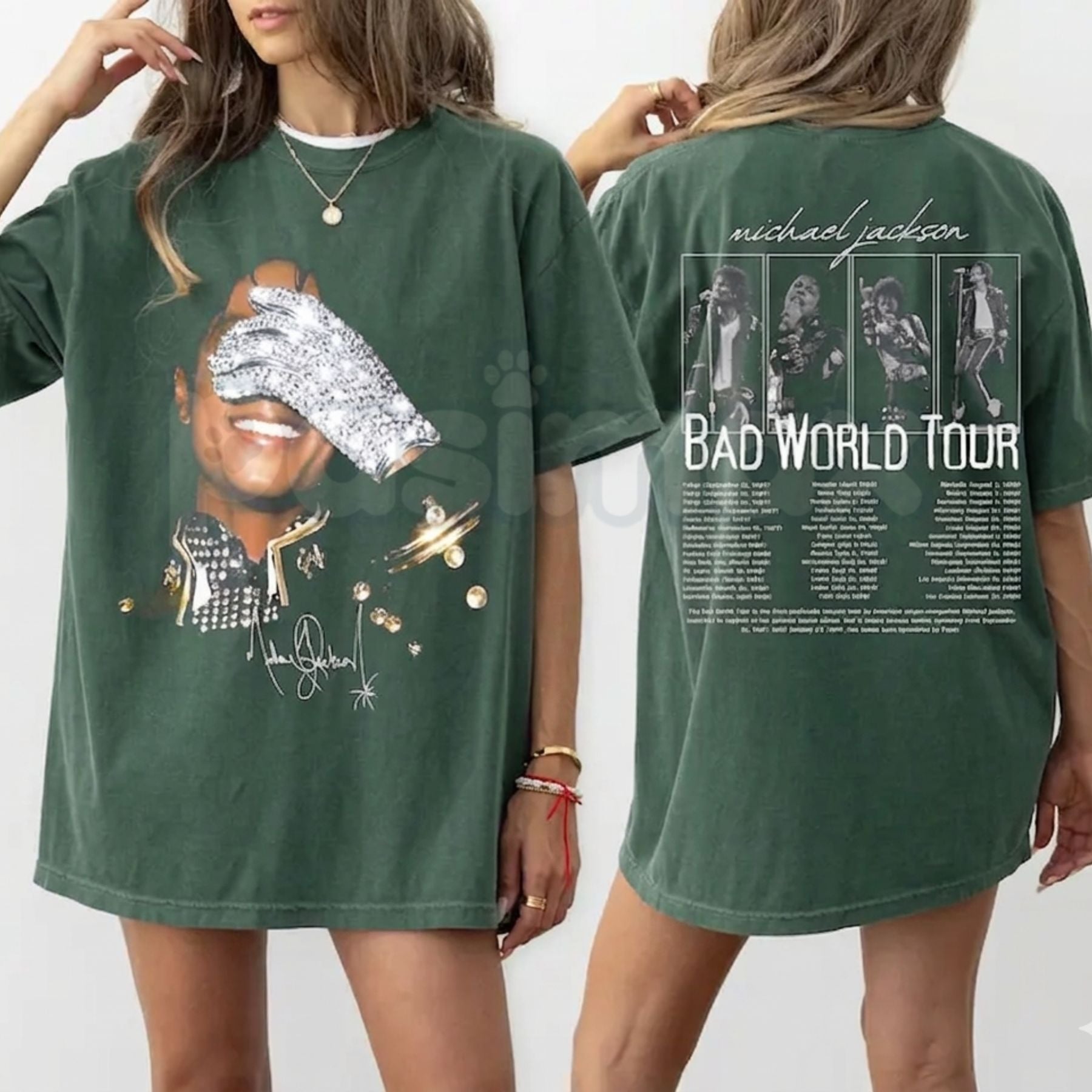 Michael Jackson Bad Shirt | Vintage 90s 2-Sided Graphic Tee – Pasimax