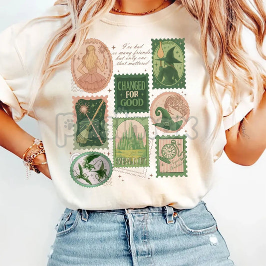 Wicked "Changed For Good" T-Shirt - Defy Gravity Broomstick Tee, Musical Fan Graphic Shirt-Pasimax
