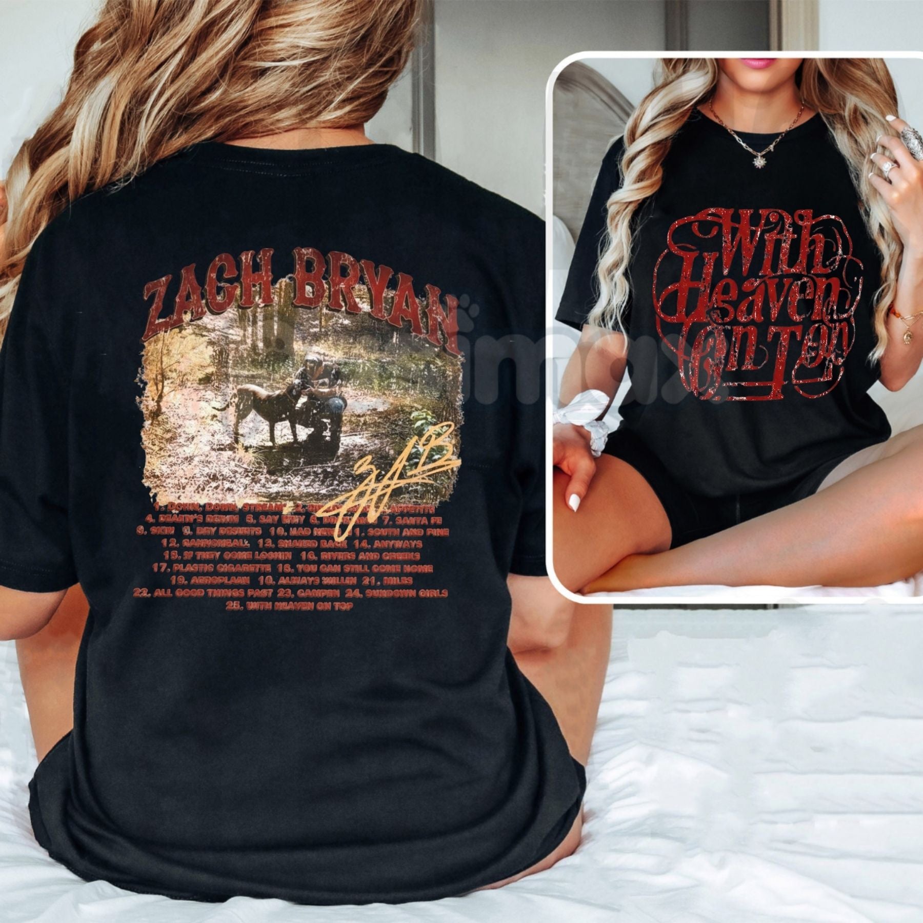 With Heaven On Top ZB Fan Graphic T-Shirt – Pasimax