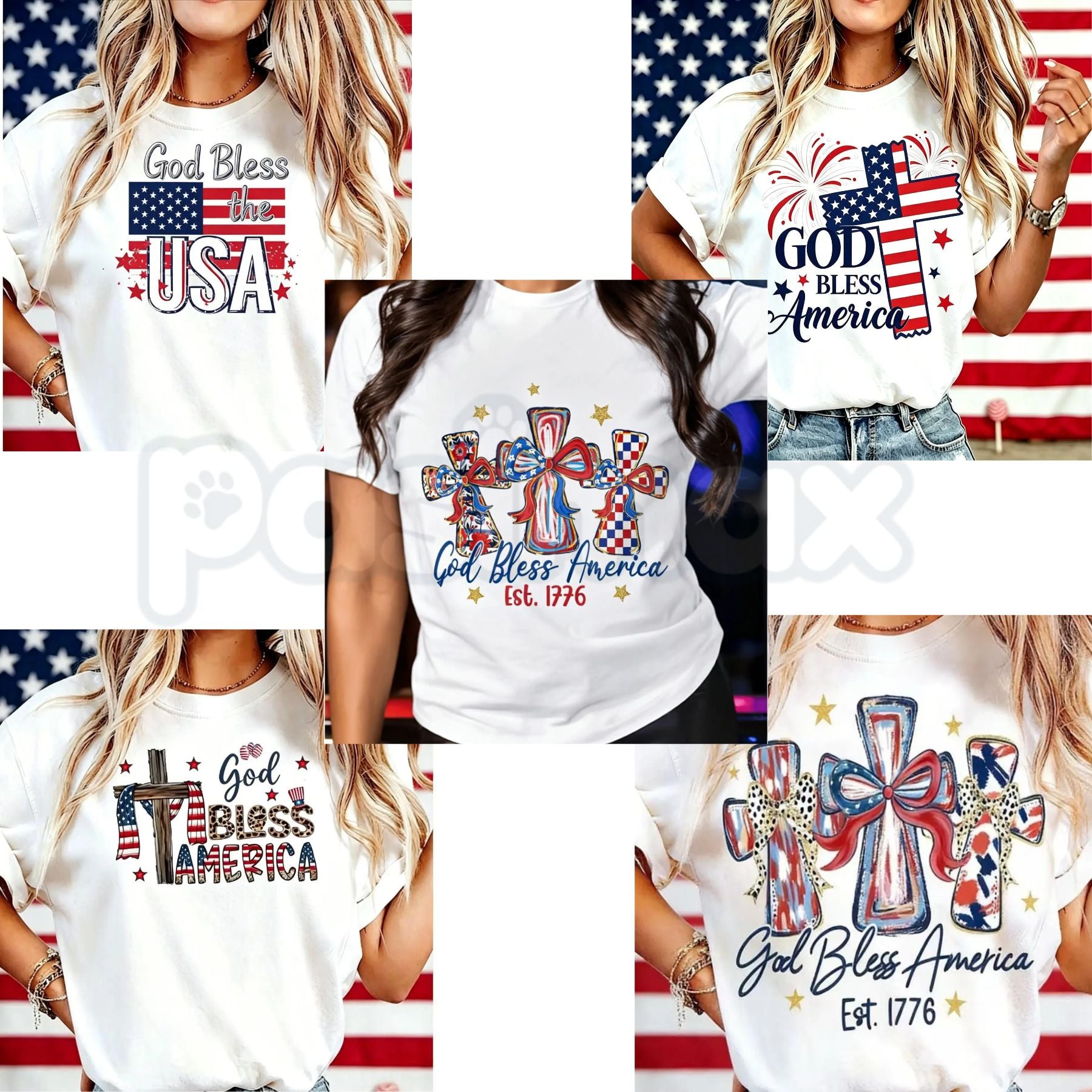 Women's God Bless America Shirt | USA 250th Anniversary Tee – Pasimax
