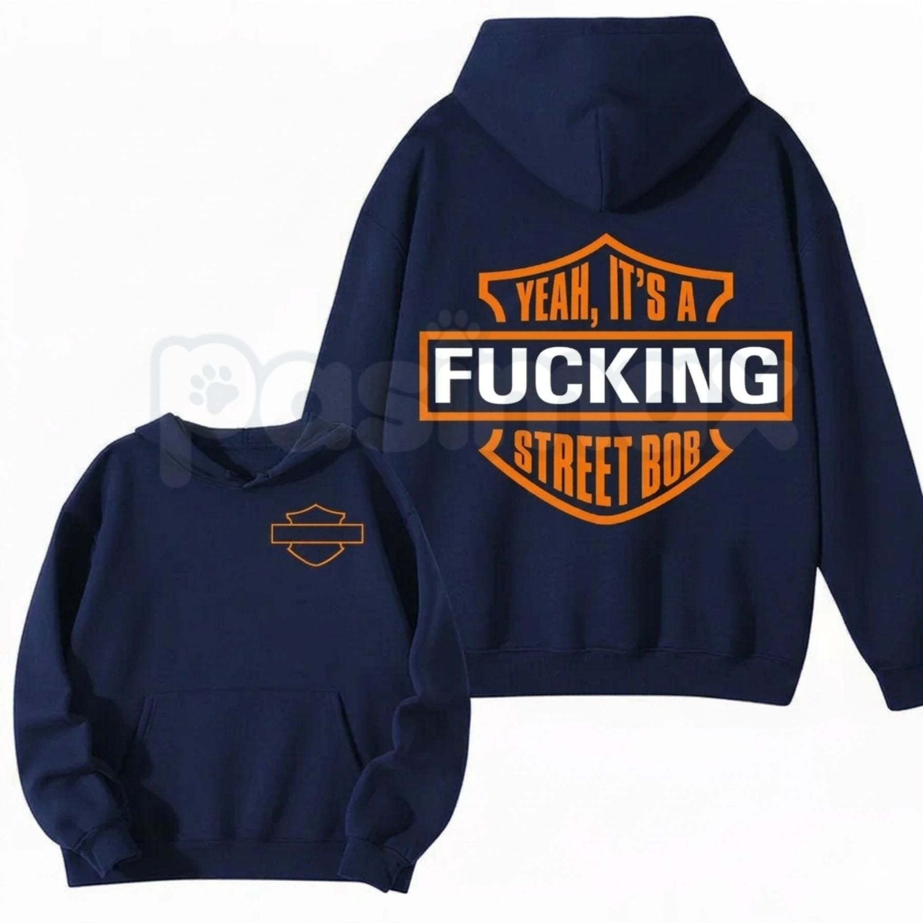 bikers gear hoodie Yeah It's A F* StreetBob Biker Hoodie