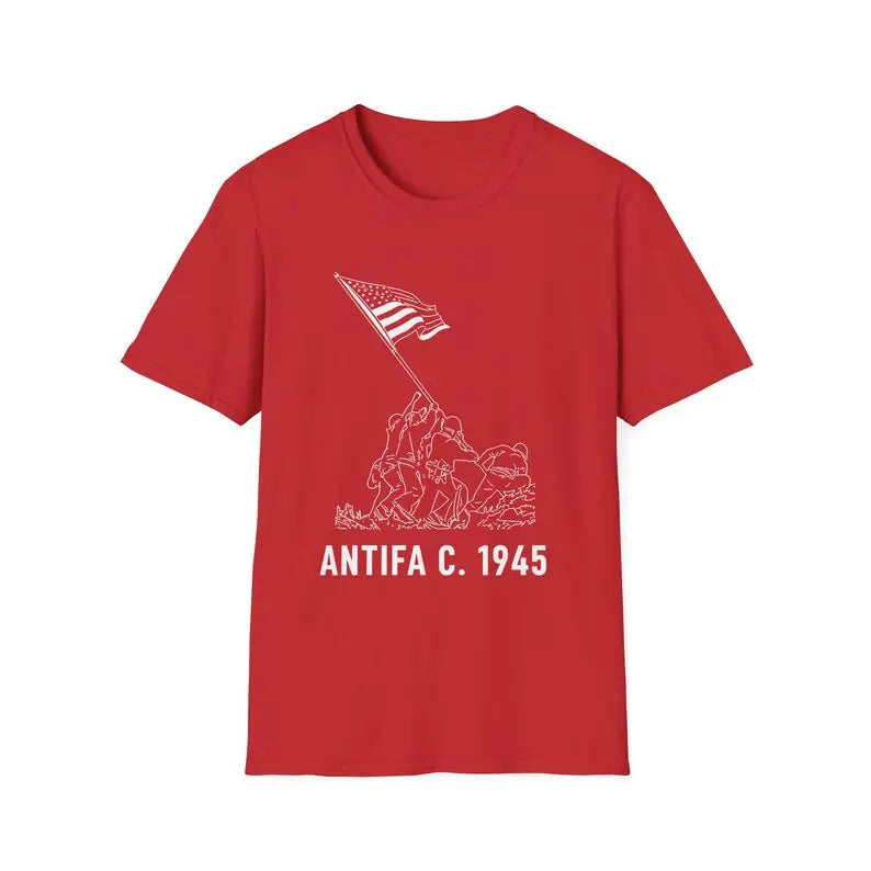 Antifa C. 1945 T-Shirt - Patriotic Anti-Fascist Liberty Tee, Protest Resist Graphic Shirt, Unisex Historical Statement Apparel