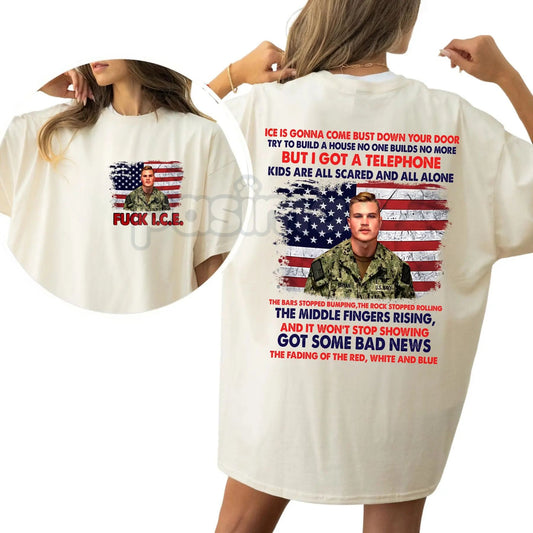 ading Red, White & Blue Graphic Shirt - Vintage Americana Flag Tee, Casual Short Sleeve Patriotic T-Shirt, Unisex Distressed Style-Pasimax