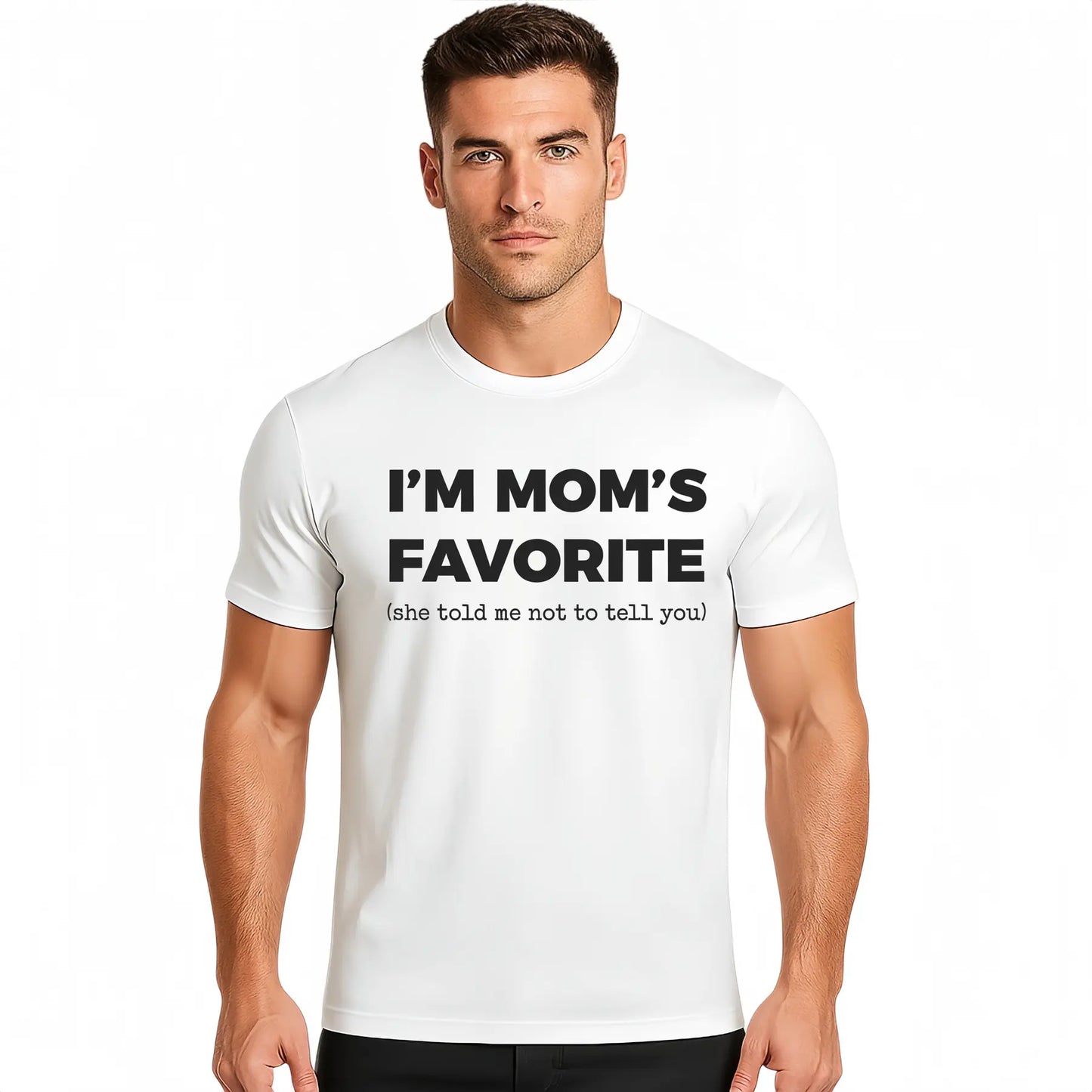 Mom's Favorite Child T-Shirt - Humorous Sibling Rivalry Tee, Funny Mother's Day Gift, Unisex Family Joke Apparel