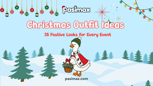 Christmas outfit ideas featuring festive graphic tees, cozy sweatshirts, jeans, and holiday accessories.