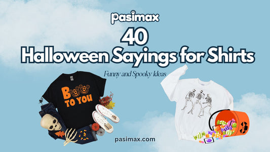 Halloween graphic T-shirt with spooky lettering, pumpkins, and autumn decorations