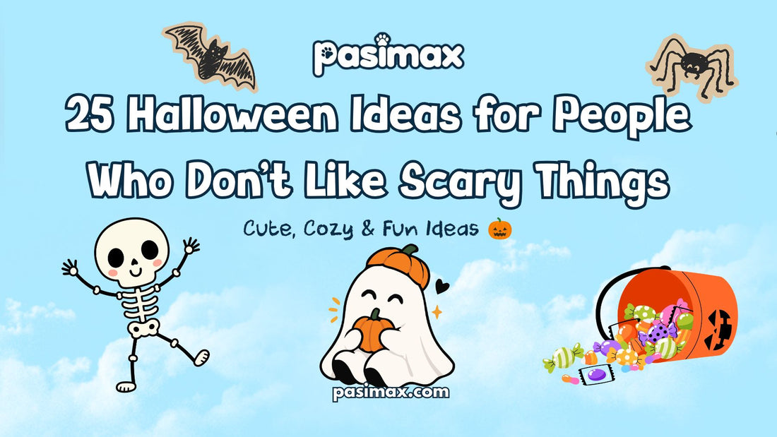 Non-scary Halloween ideas with cute pumpkins and friendly ghost decorations