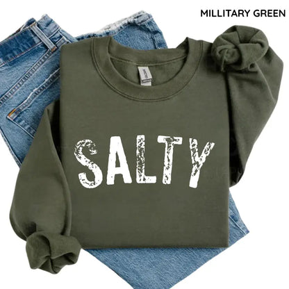 Salty Retro Summer Beach Sweatshirt | Vintage Coastal Crewneck