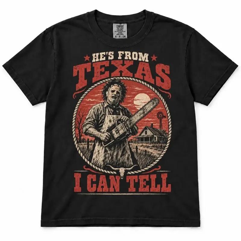 Comfort Colors® Texas Slasher Horror T-Shirt – Chainsaw Horror Graphic Tee, Choosin Texas Ella Fella Unisex Top & Gift