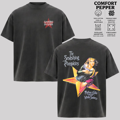 Comfort Colors® Smashing Pumpkins T-Shirt – Vintage Alternative Rock Band Graphic Tee, 90s Grunge Nostalgia Unisex Top