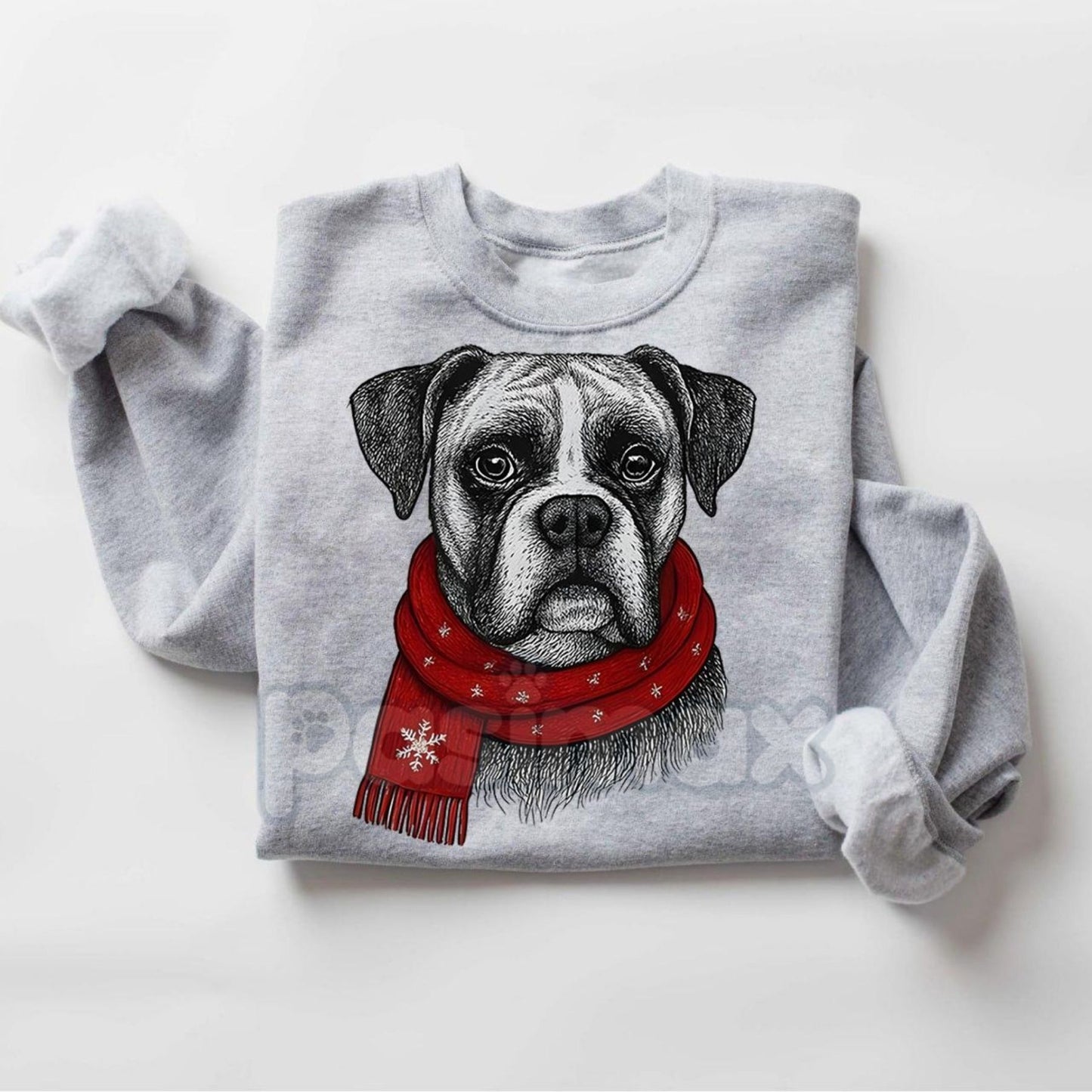 Santa Paws Christmas Dog Sweatshirt – Sport Grey Crewneck for Dog Lovers | Dog Mom Gift