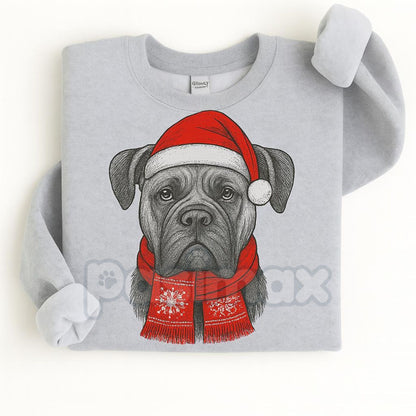 Ugly Christmas Style Santa Paws Dog Sport Grey Crewneck Sweater