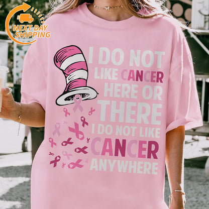 "In October We Wear Pink" Horror T-Shirt - Halloween Breast Cancer Awareness Tee, Cancer Survivor Support Squad Shirt